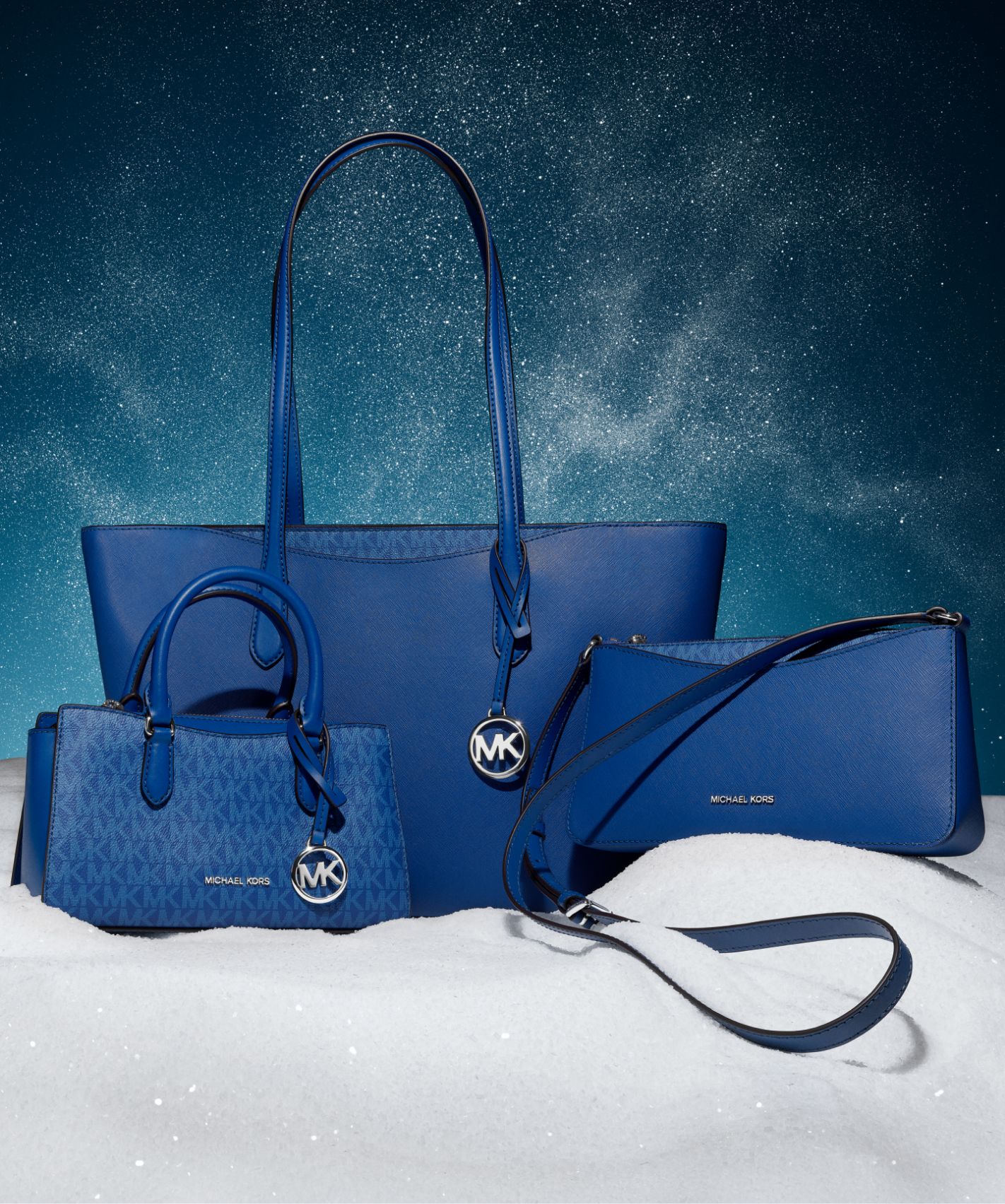 blue handbags