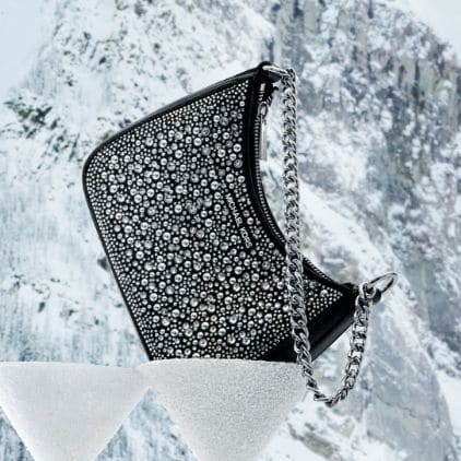 black studded crossbody bag