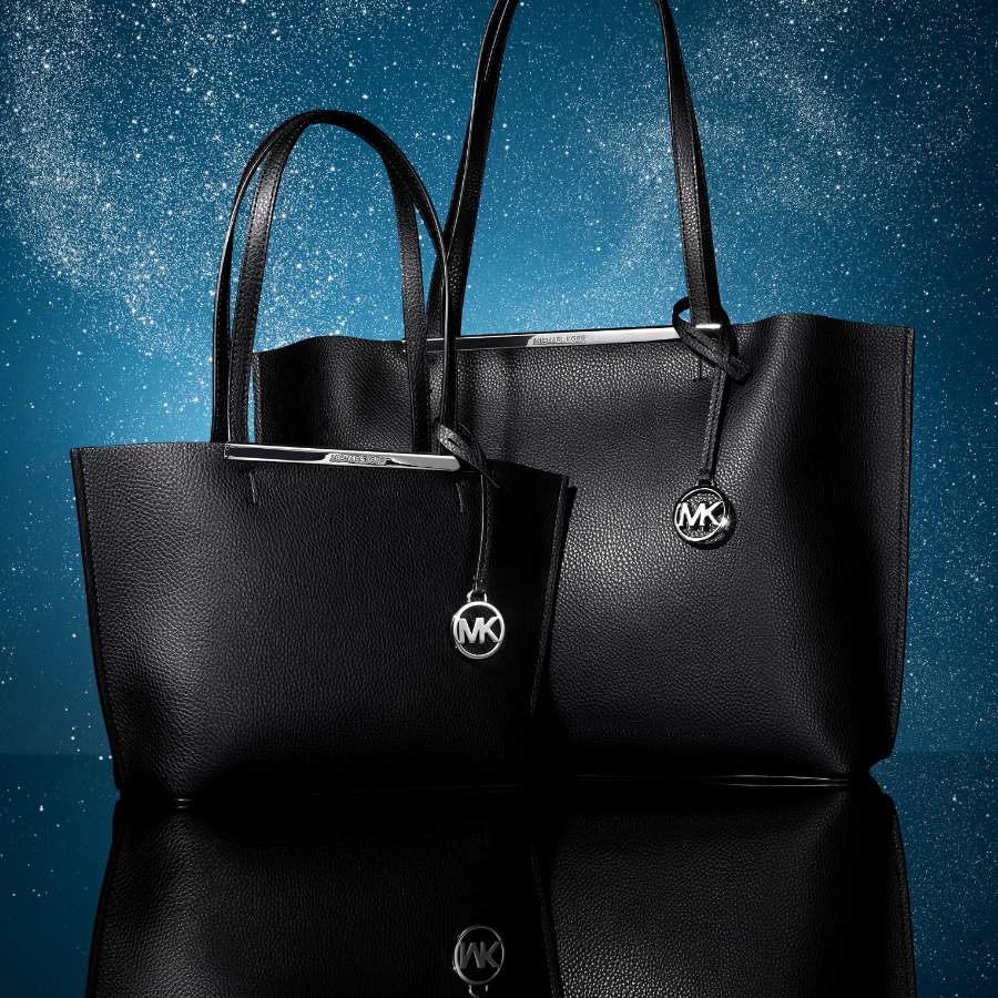 small and large leather totes