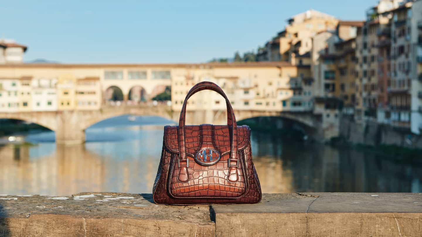 Michael Kors Florence Navy Leather Satchel, Brand New