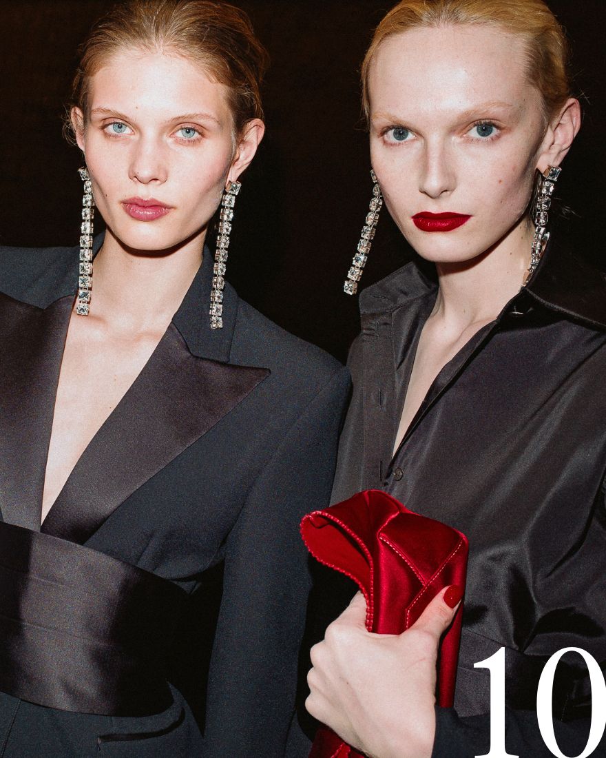 10 pairs of crystal earrings