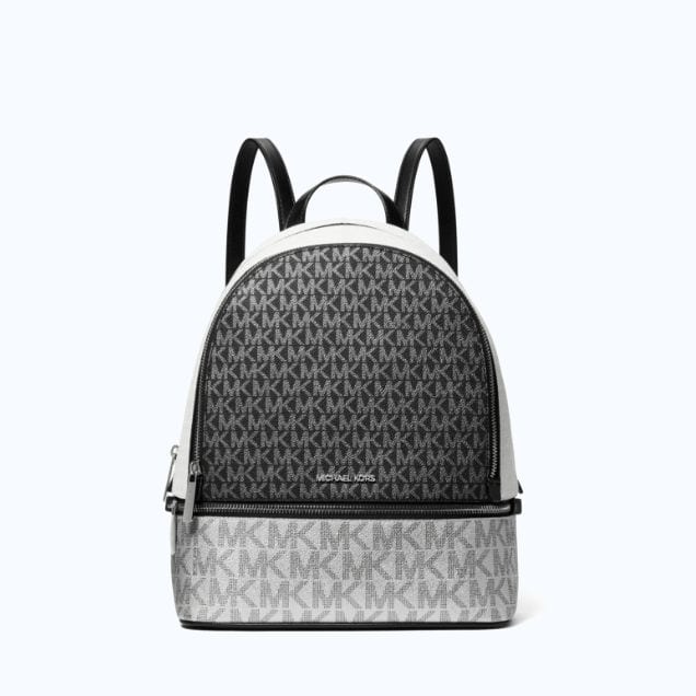 black and silver backpack
