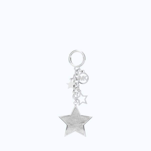 silver star bag charm