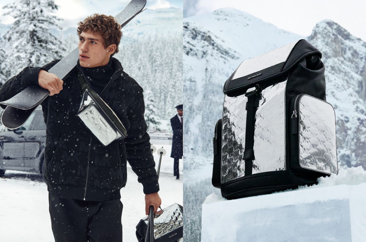 silver crossbody and backpack