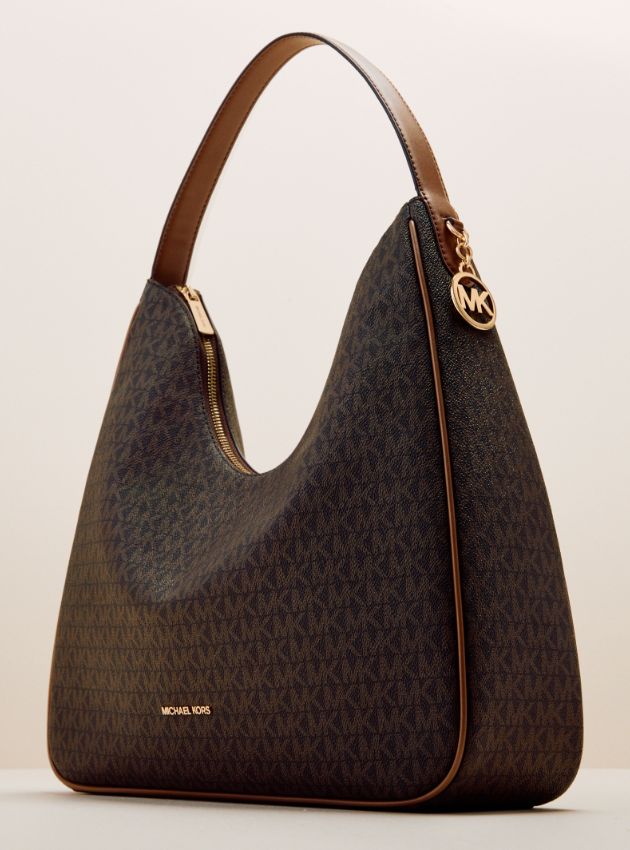 nayla signature logo shoulder bag