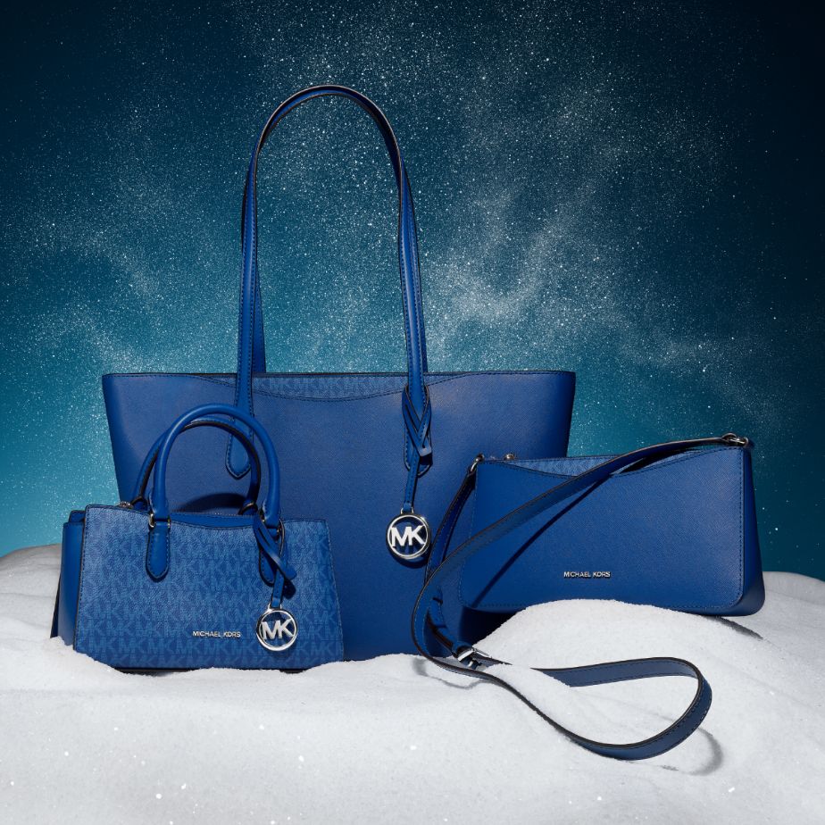 blue handbags