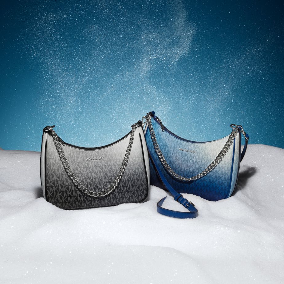 blue and black ombré crossbody bags