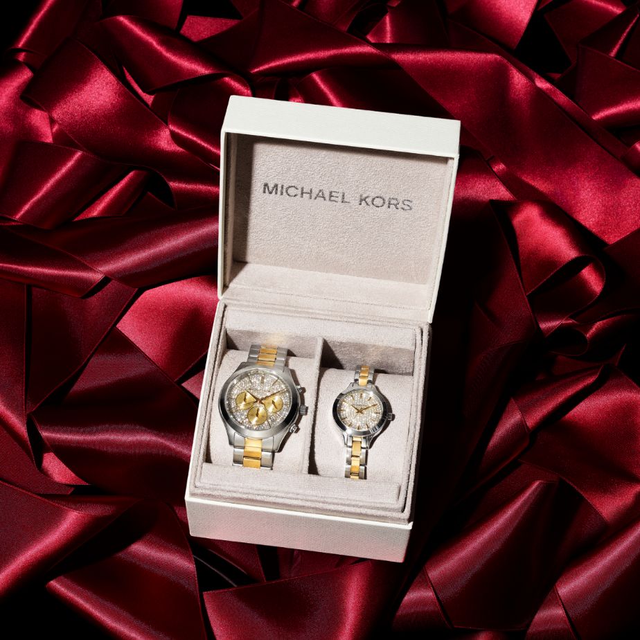 gold and silver sequined watches