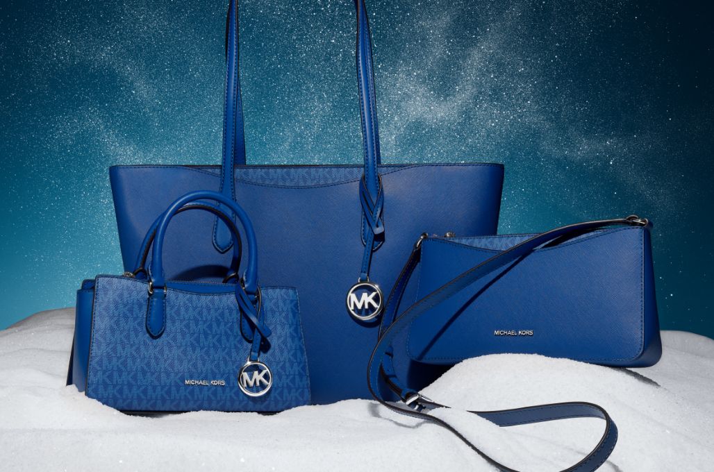 blue handbags