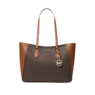 brown leather tote bag