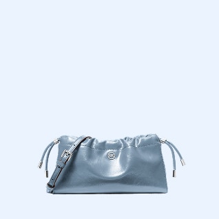mini sac en cuir bleu p&acirc;le
