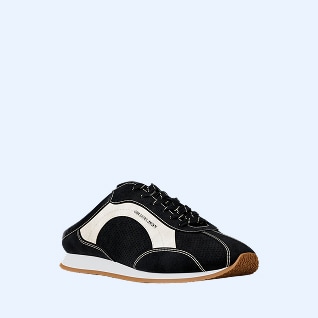 suede black and white sneaker