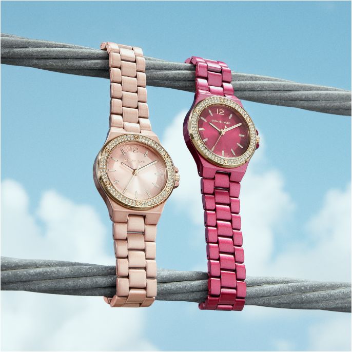 pale pink and hot pink watches