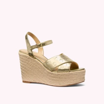 gold platform sandal