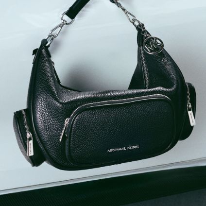 black leather handbag
