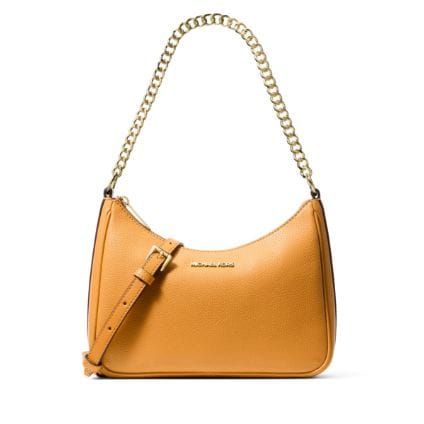 orange leather crossbody bag