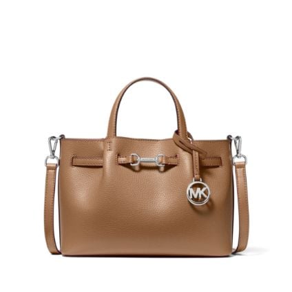 brown leather satchel bag