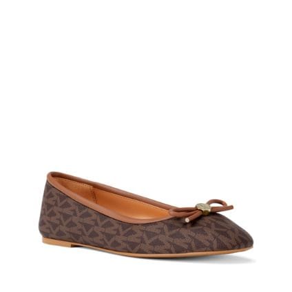 brown logo flat shoe