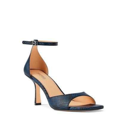 sandale &agrave; talon bleu marine