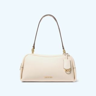 cream leather shoulder bag