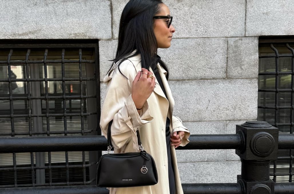 model holding cecily bag