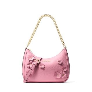pink floral handbag