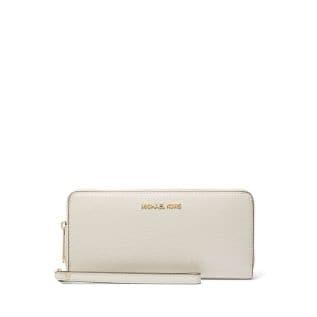 cream leather wallet