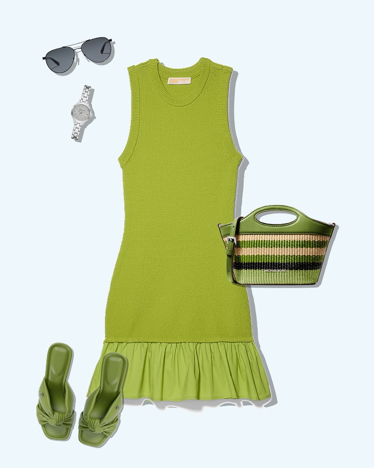lime green clothing layout