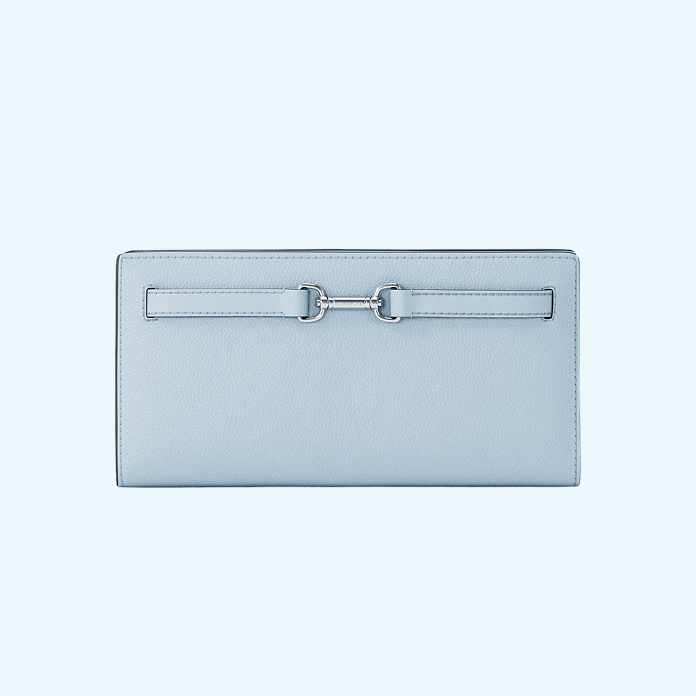 portefeuille &agrave; trois volets bleu