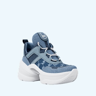 denim logo sneaker