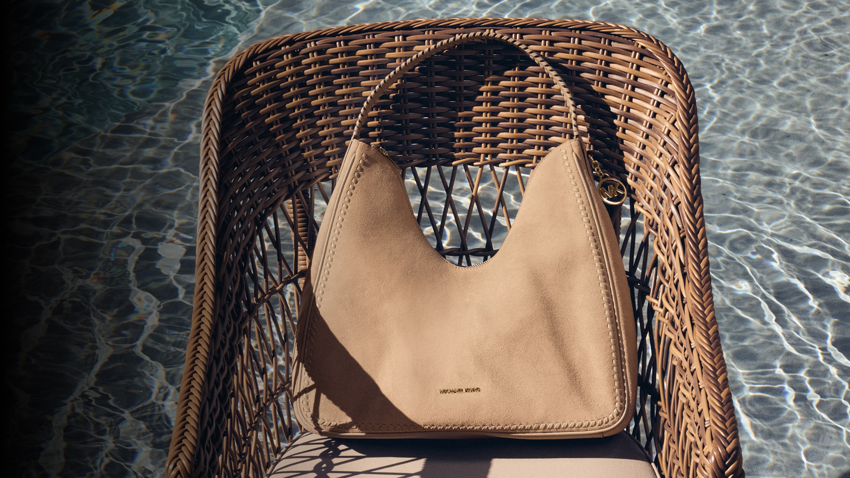 brown suede nayla handbag