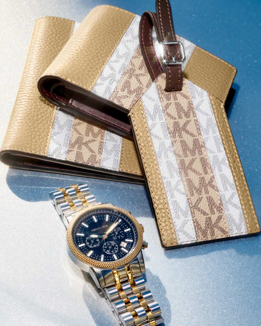 michael kors watch and wallet set