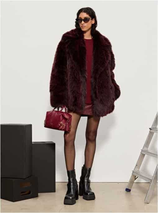 red fur coat