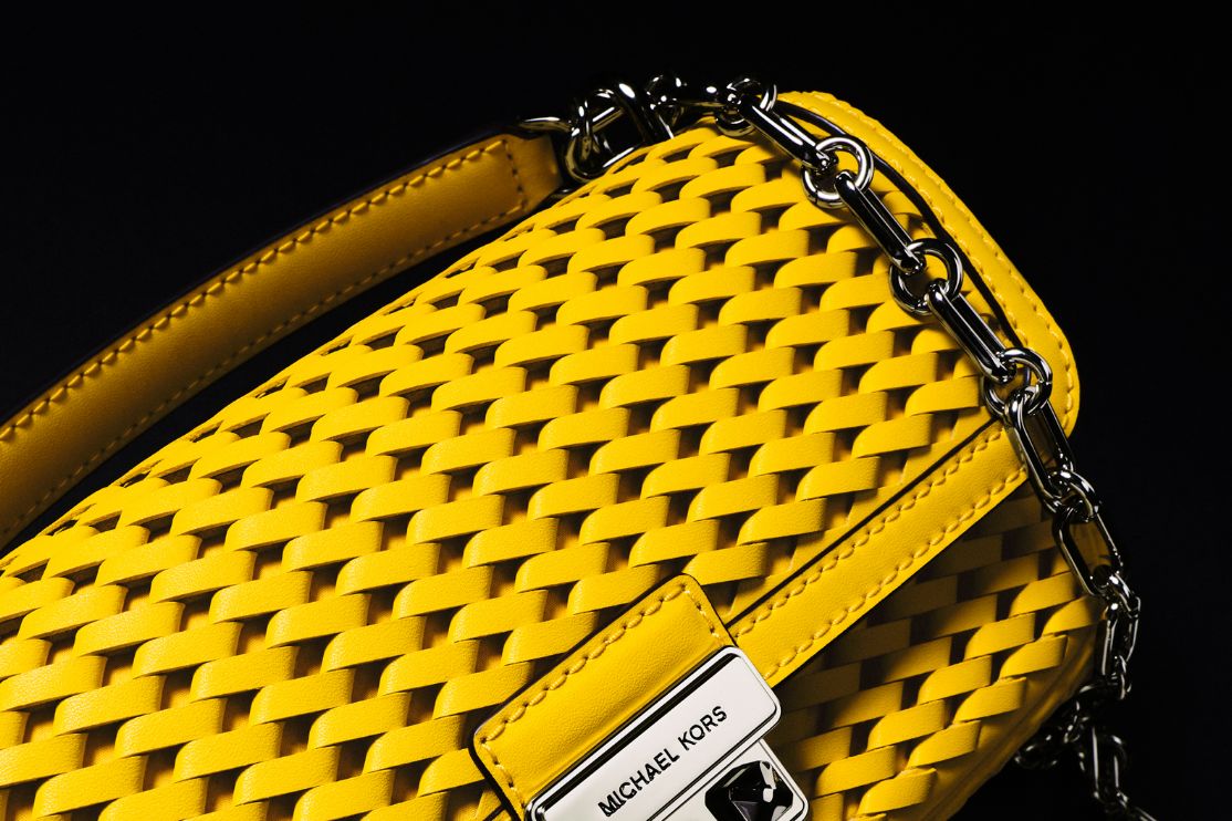 Tribeca Small Hand-Woven Leather Shoulder Bag | Michael Kors Canada