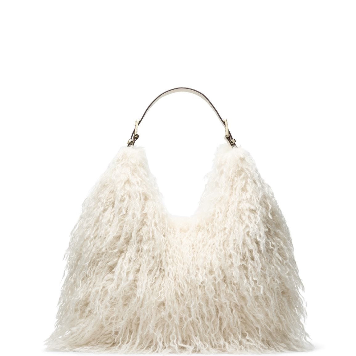 white faux fur nolita tote