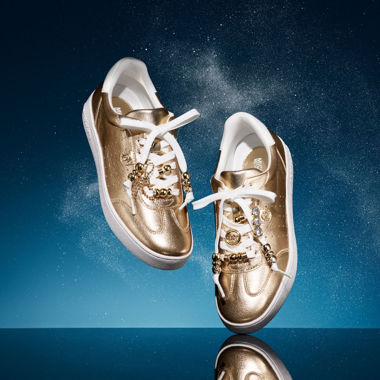 metallic sneakers