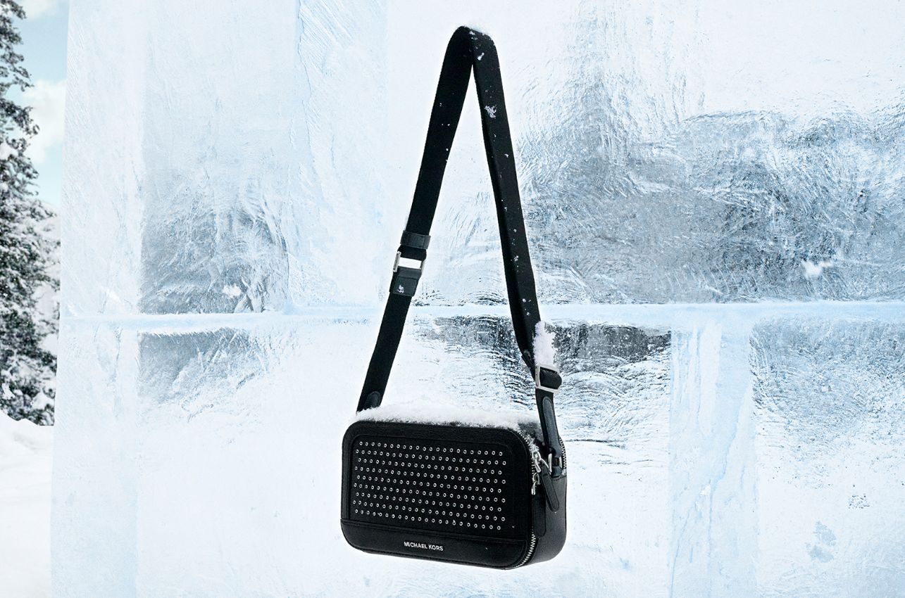 black studded handbag