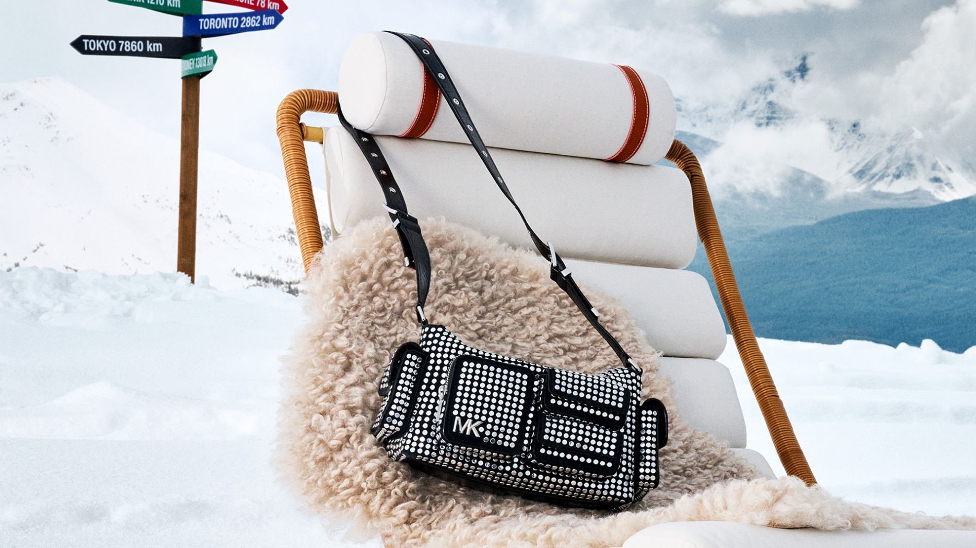 silver studded crossbody bag