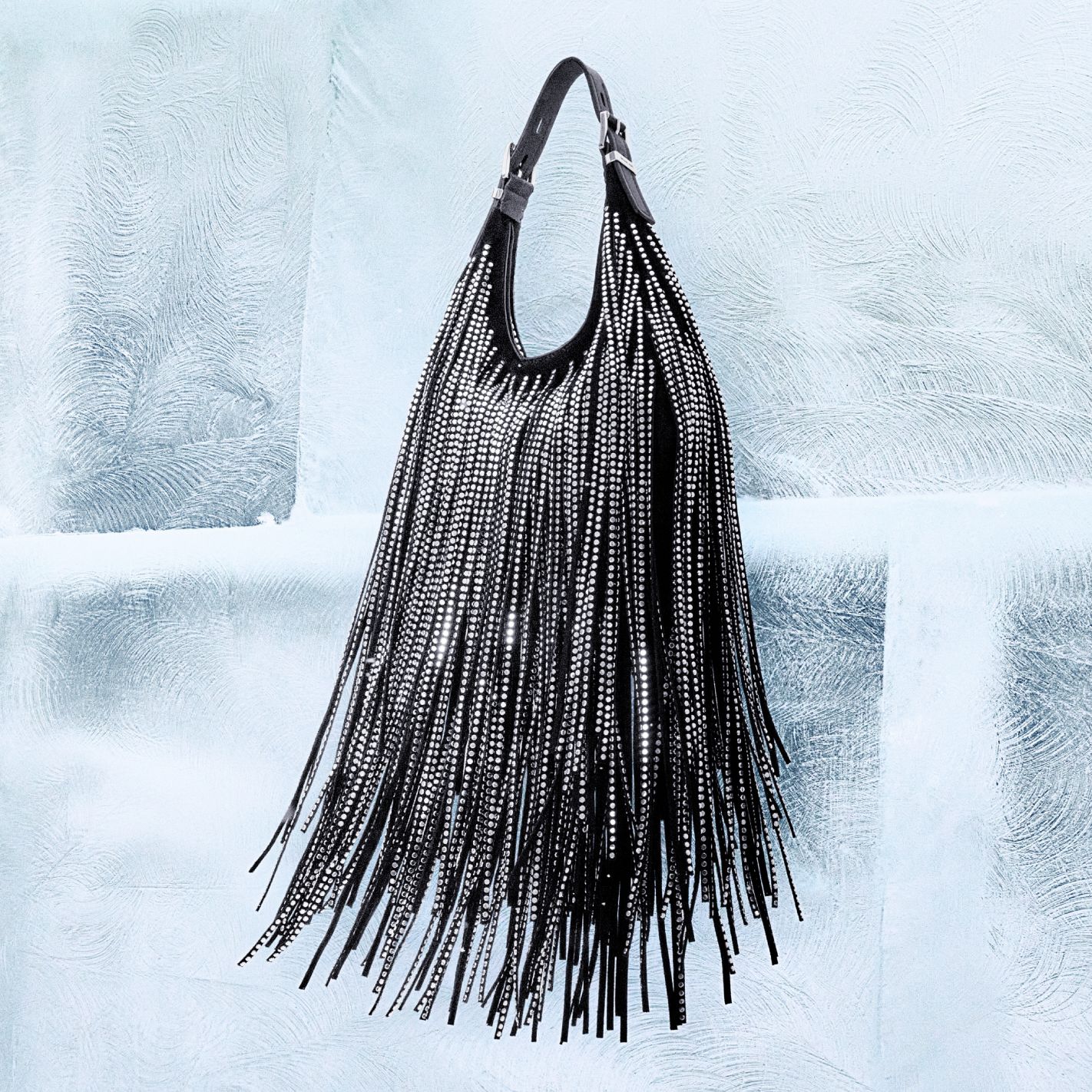 studded fringe handbag