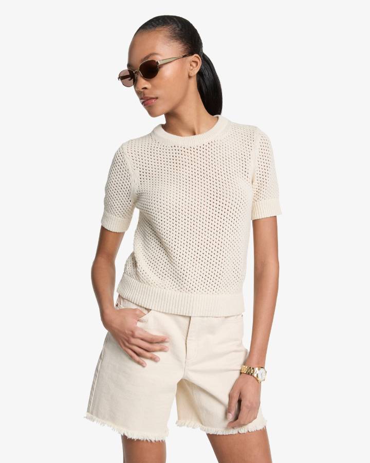 Image 96: Mesh Boxy Sweater