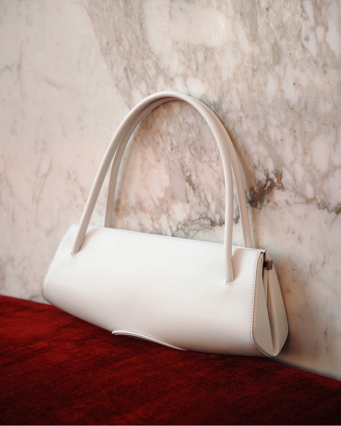 white shoulder bag