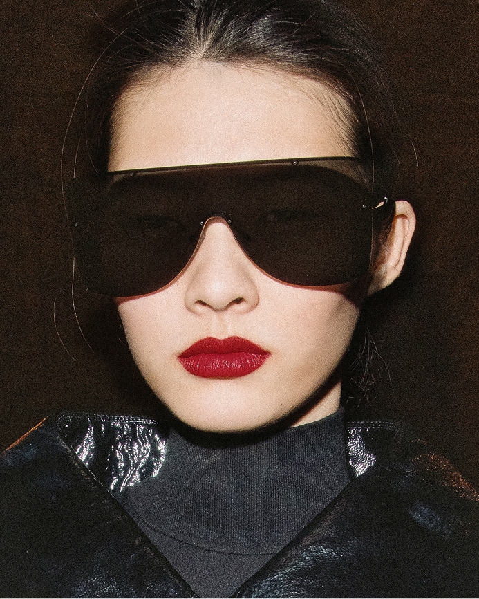 model wearing sunglasses