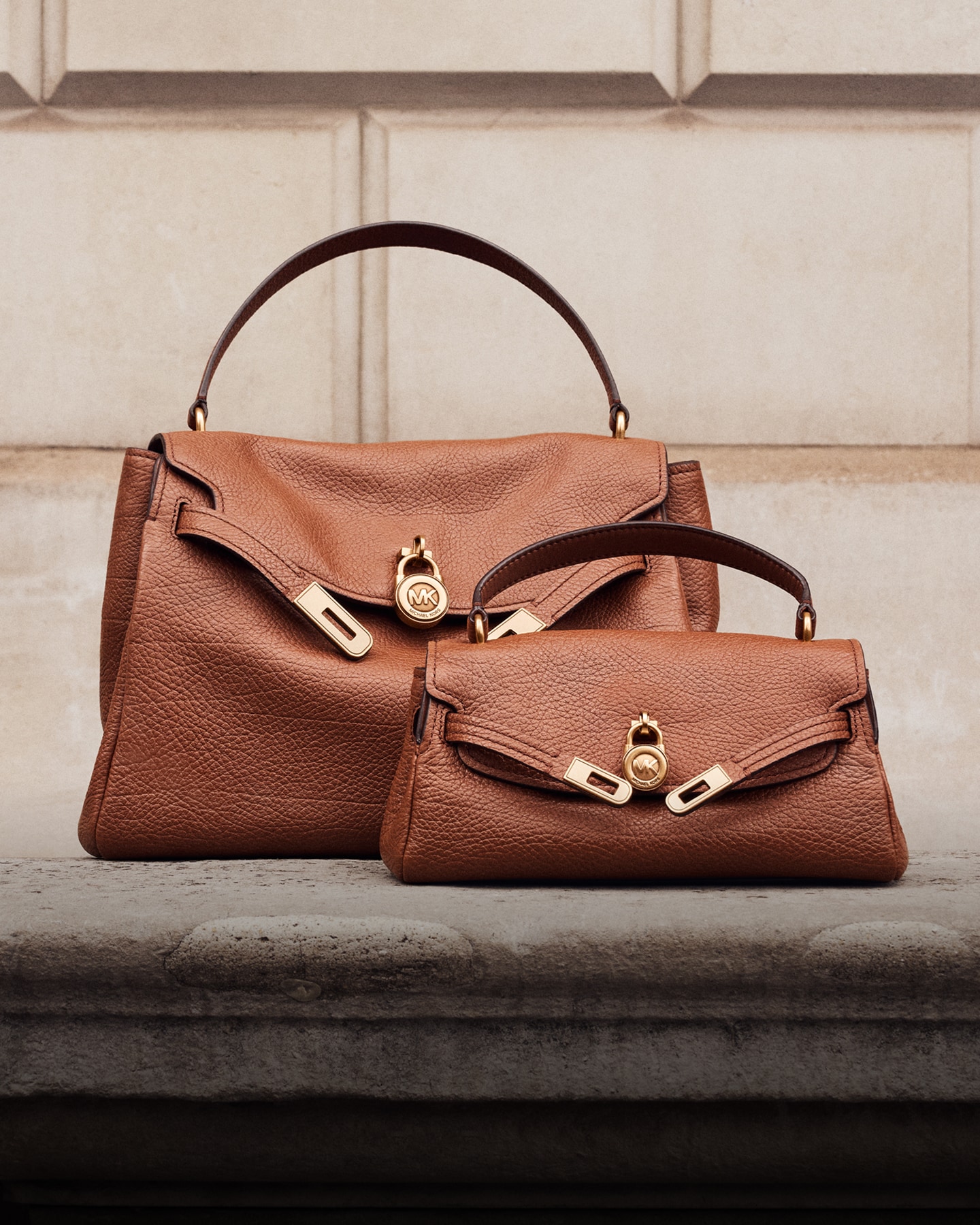 small and large brown leather hamilton handbags