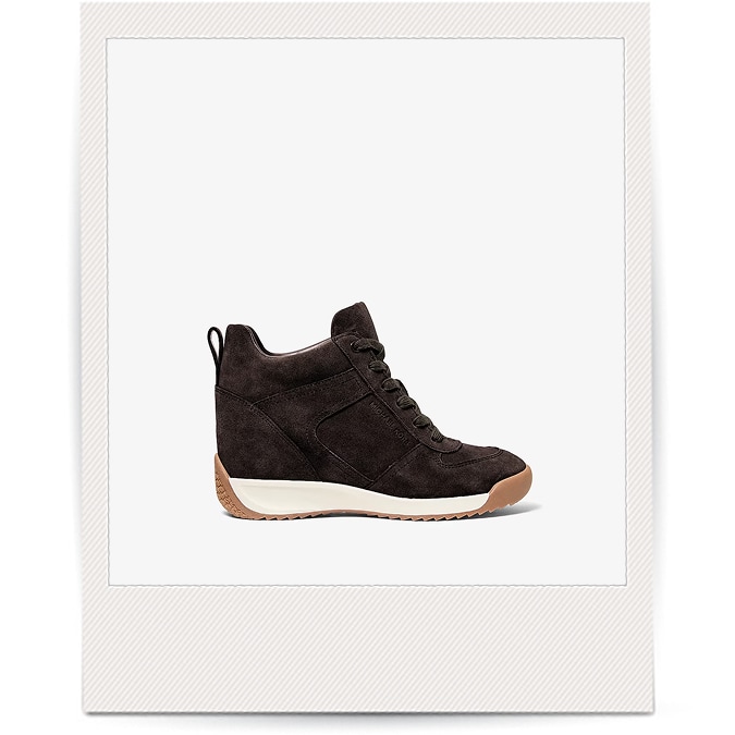 brown suede wedge sneaker
