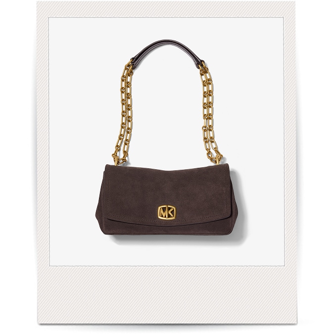 brown suede crossbody bag