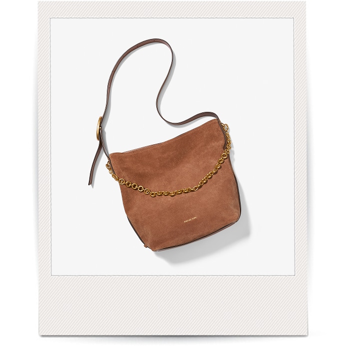 brown suede crossbody bag
