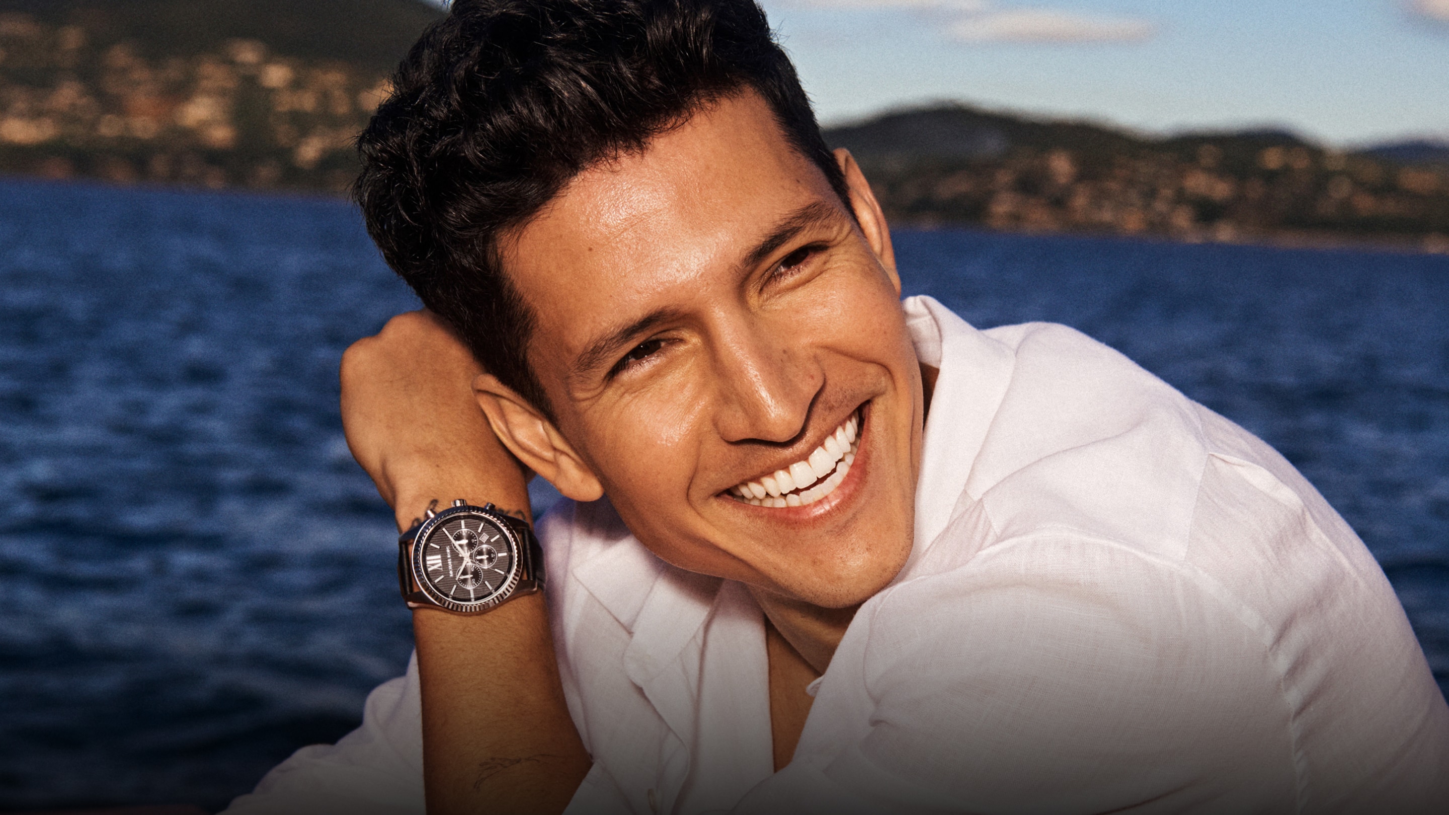 male model wearing michael kors watch