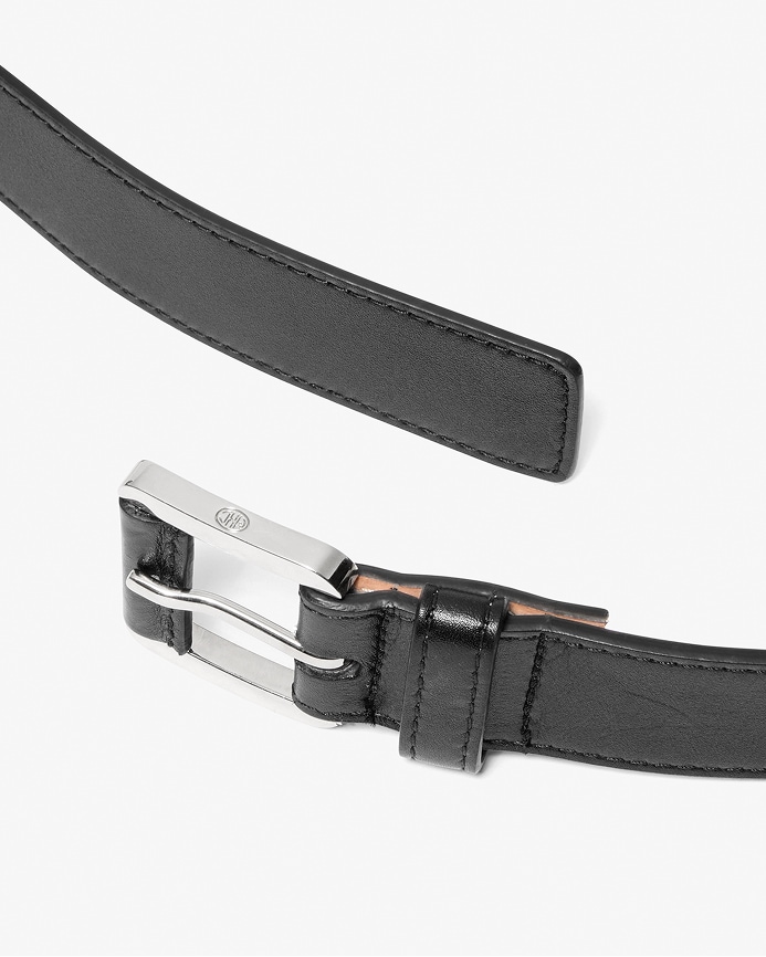 black leather belt