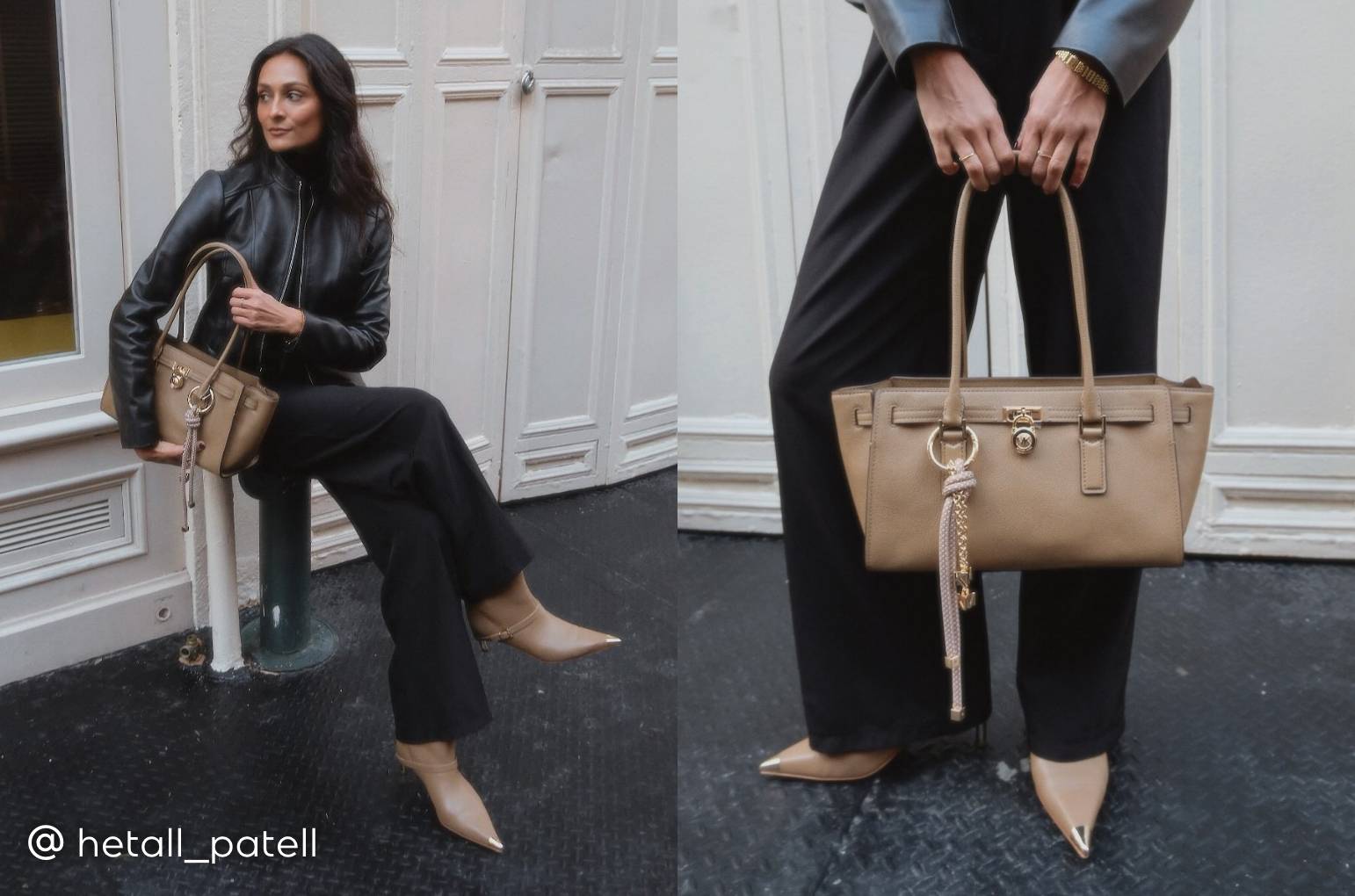 hetall patell wearing hamilton moderne handbag