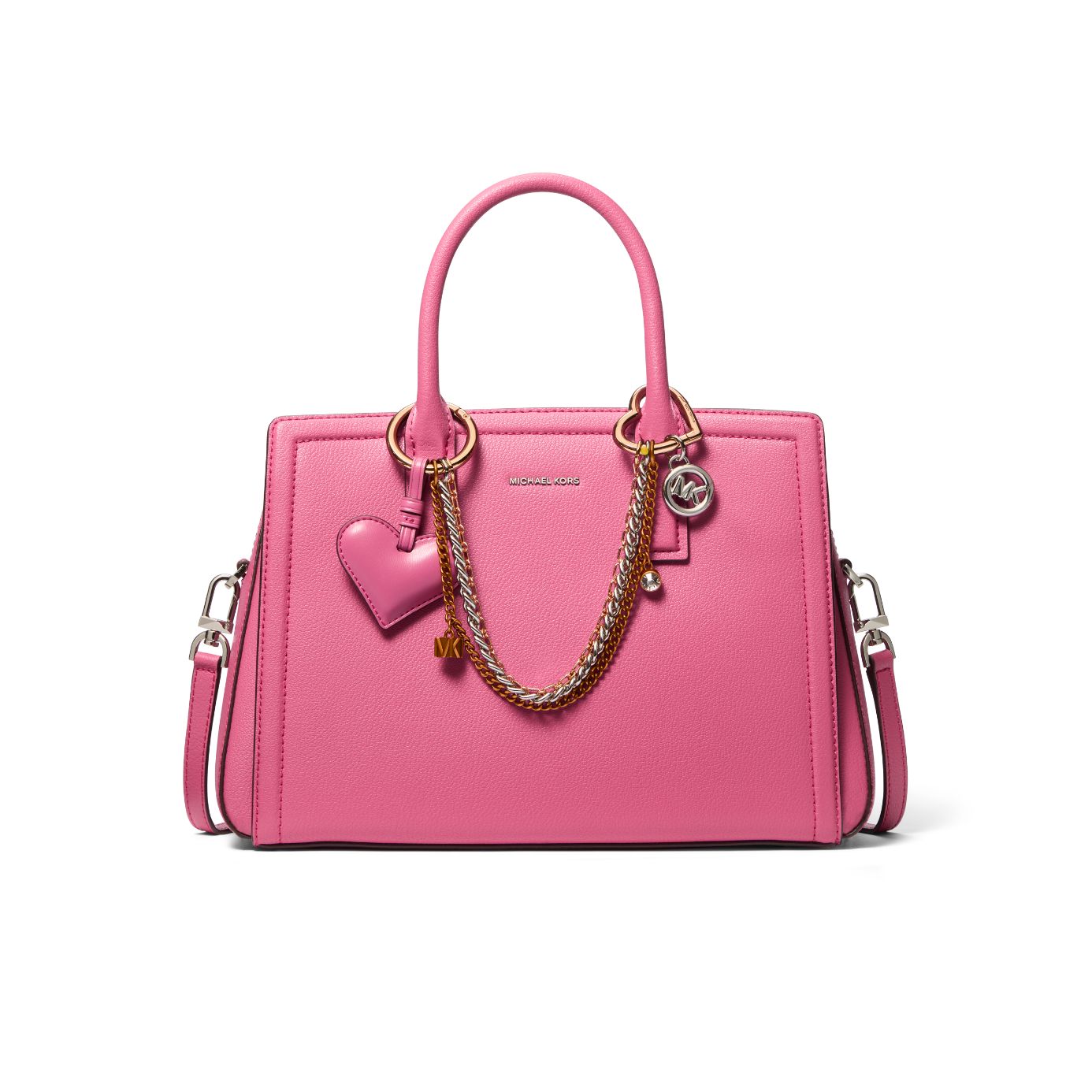pink leather laila satchel